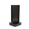 Custom Double Sided Floor Standing Wooden Slatwall wood Hat Display Rack/cap Store Display Stand