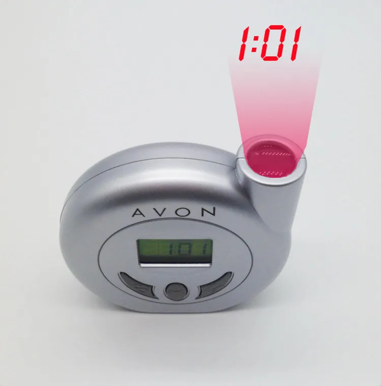 Mini Portable Battery Operated Digital Led Wall Projection Table Alarm