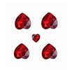 Wholesale 5A gemstone fancy rhinestone factory 4827 red heart shaped 28mm foil back glass gem stone point back rhinestone