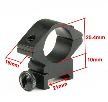 2x Scopes Inch Torch Laser Sight 1" Scope Low Profile 20mm Mount 25mm Ring Dual