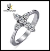 Retail Good Supplier Reli Religious Silver Color Micro Zironia Cross Rings For Women