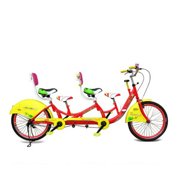 3 Passenger Seat Bicycle For Three People /adult 3 Seats Surrey Bike ...