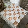 White and Pink Mixed Quartzite Stone Mosaic For Modern House Design