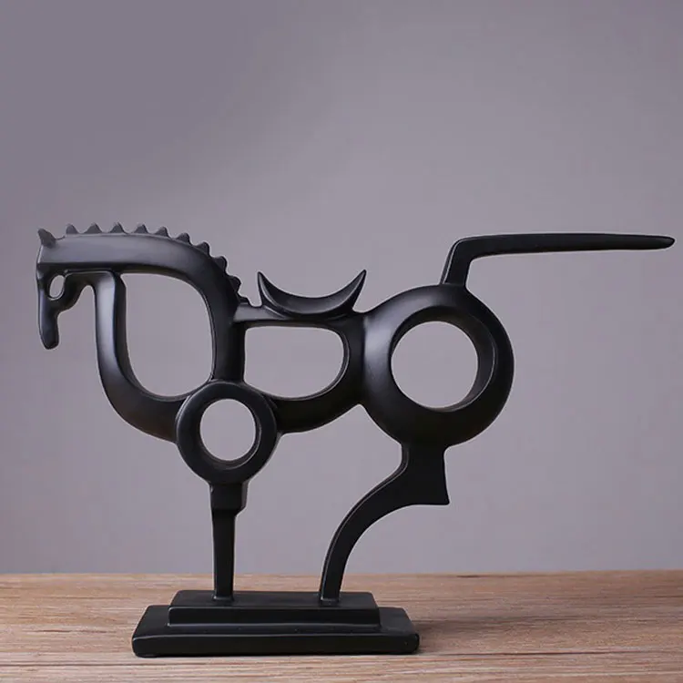 High End Decor Resin Sculpture Horses For Indoor Table Decor With