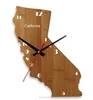 U.S. States maps shape MDF wood wall clock