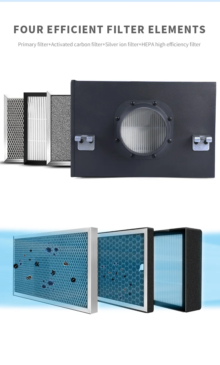 4/6/8 Inch HVAC Air Duct Filter Metal Box For Housing Ventilation