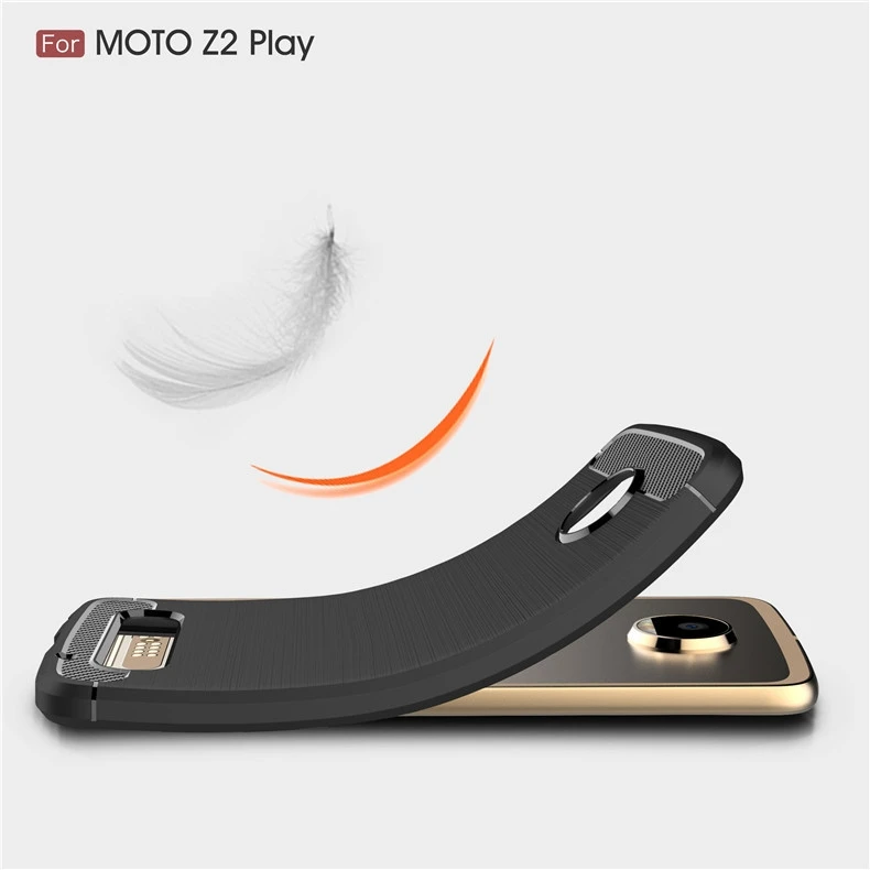 2017 New Arrival Carbon Fiber Tpu case for MOTO Z2 Play XT1710-08 brushed tpu soft cover for MOTO Z2 Play XT1710-08