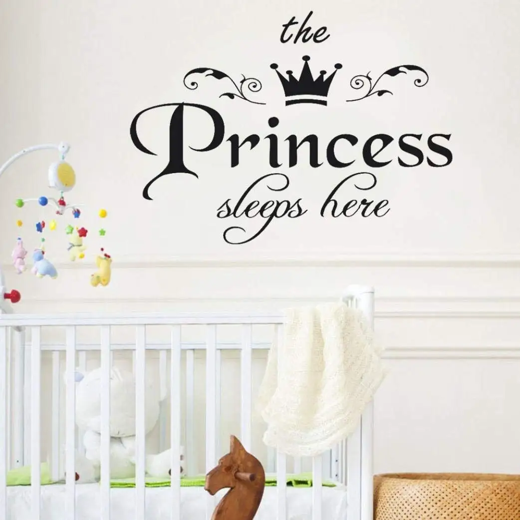 Baby Wall Quotes Find Deals On Line At Get Quotations Rumas Vinyl Wall Sticker Quotes Baby S Room Decals The Princess Sleeps Here
