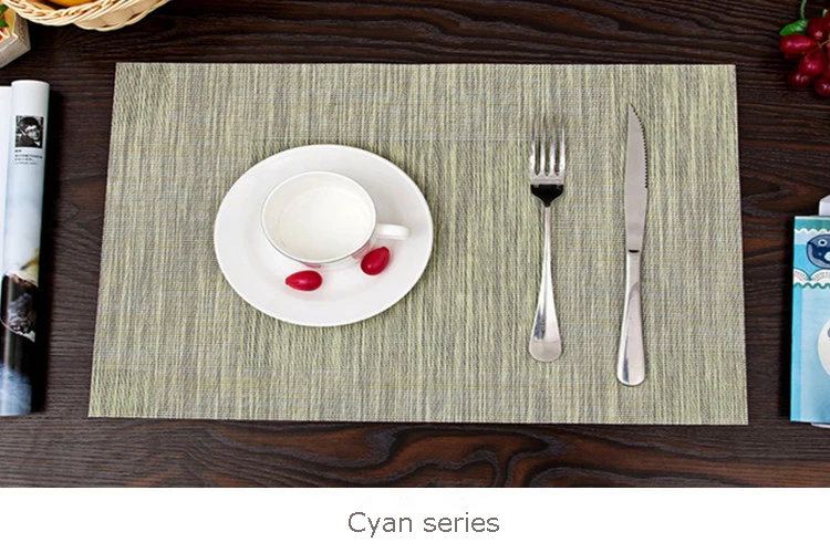 4 piece Japanese style cloth Western food pad Nordic table mat insulation anti hot pot pad bowl mat household PVC