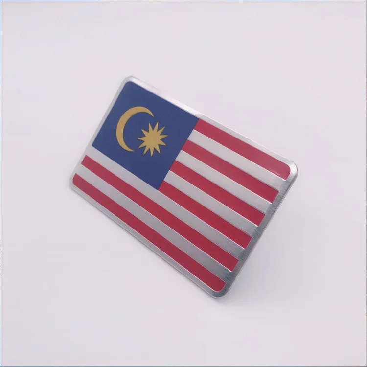 Custom Metal Flag Car Badge Malaysia Flag Car Emblem In Stock Buy