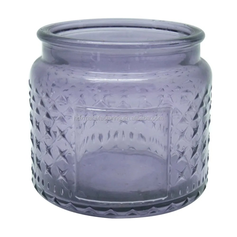 9oz Colored Star Faceted 30cl Glass Candle Decorative Jars 10oz