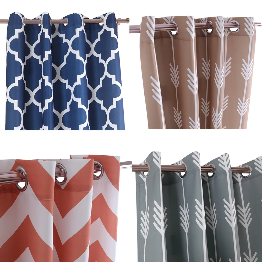 Newest Amazon hot sell 100%polyester window curtain