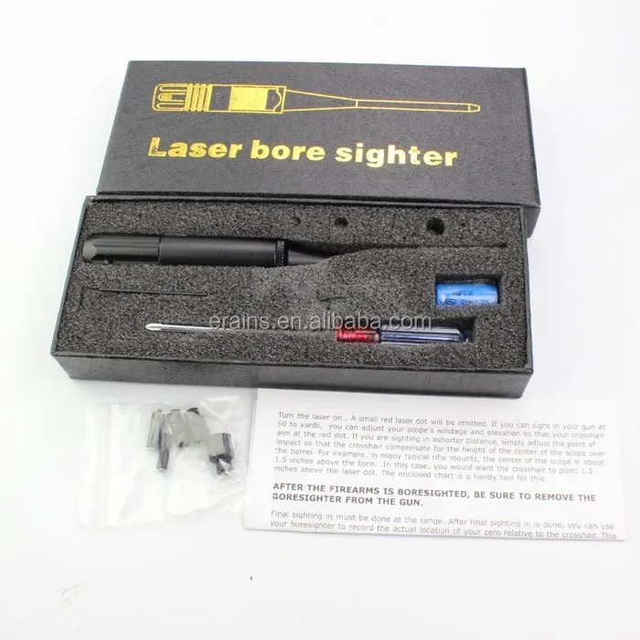 Laser Bore Sighter Gift Balck Box Open with inside kits.JPG