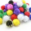 Polypropylene Fiber With Glitter Craft Pompom Toys For Christmas Decoration And Child Development
