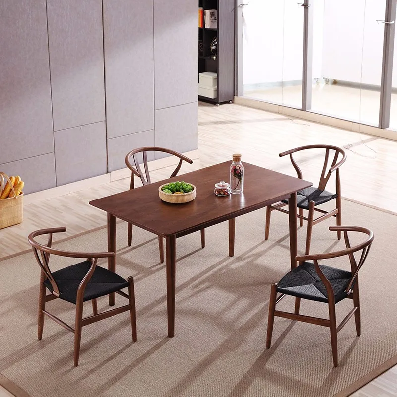 New Design Luxury Sheesham Round Wood Rustic Marble Top Dining Table