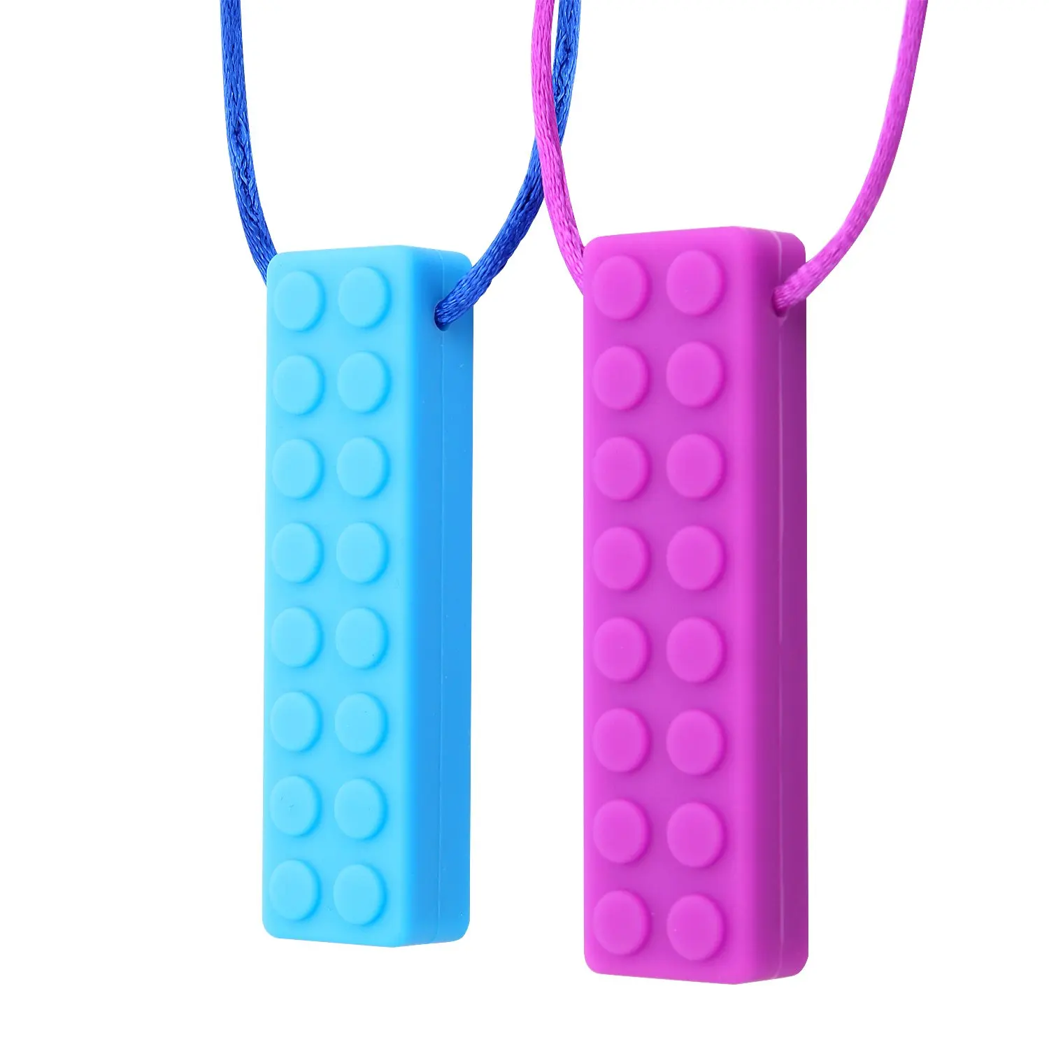 Chew Necklace For Sensory Autism Teething Adhd Oral Motor 1 Pack Medium Blue