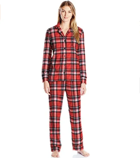 womens flannel pajamas sets