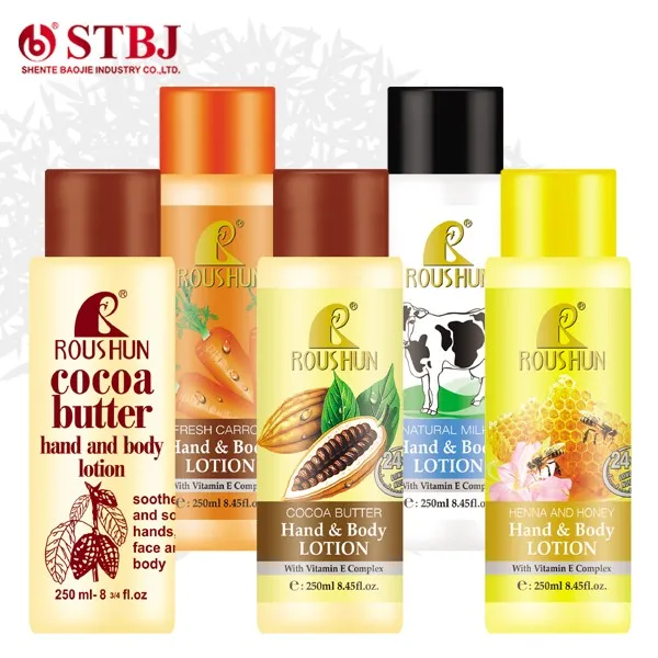 Roushun 250ml Cocoa Butte Body Lotion,Honey White Lotion,Carrot And
