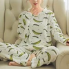 Winter Suit Thick Coral Velvet Lady Warm Flannel Nightdress Long-Sleeved Women Banana Pyjama Set