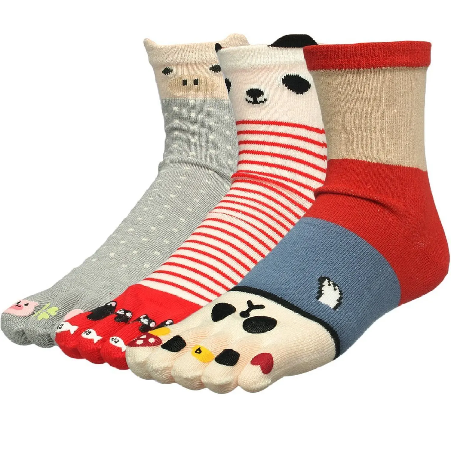 Buy kilofly Mix & Match Womens Cotton Full Toe Crew Socks Value Pack, 3 ...