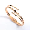 Yiwu Aceon Stainless Steel Fashion Ins Style Jewelry Lover Gift 100 Languages Magnify Twisted Hinge Bangle