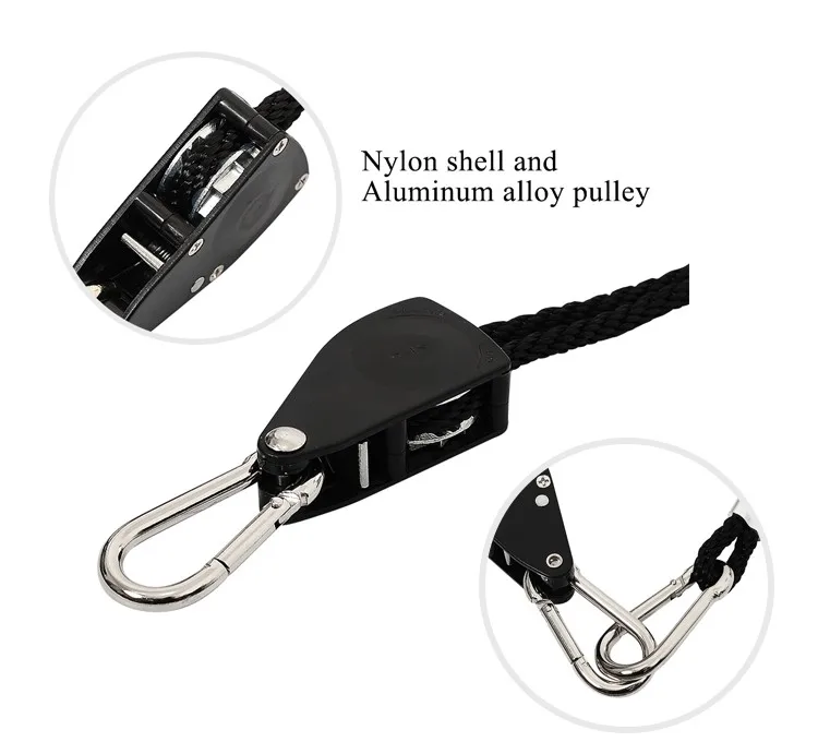 Hydroponics Led Grow Light Reflector Hanger 1/4" Rope ...