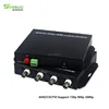 1080P HD video AHD CVI TVI Fiber optical converter, 4-CH Video Optical with reverse RS485 data For CCTV PTZ Cameras