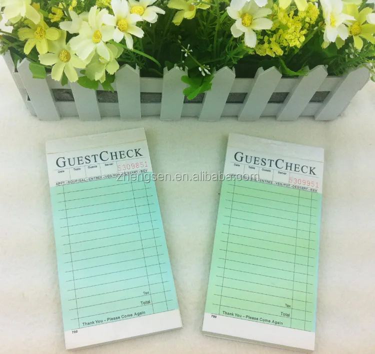 Top Sale Hot New Restaurant Guest Checks Check List Book Buy