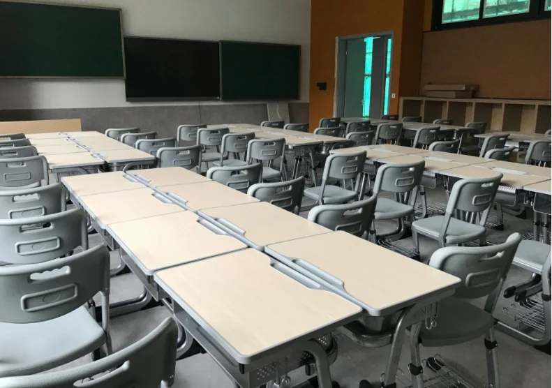 School Furniture Double Seater School Desk And Chair 2 Person