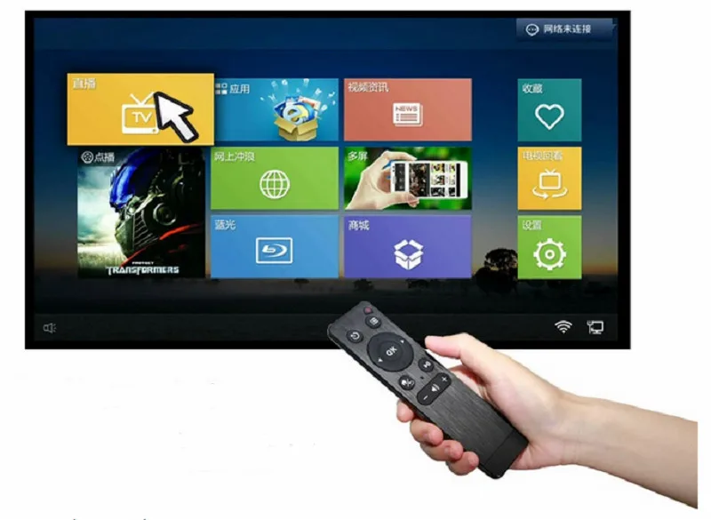 Black 2.4g Hz Android Tv Box Remote Control With 12 Keys,Ott Remote