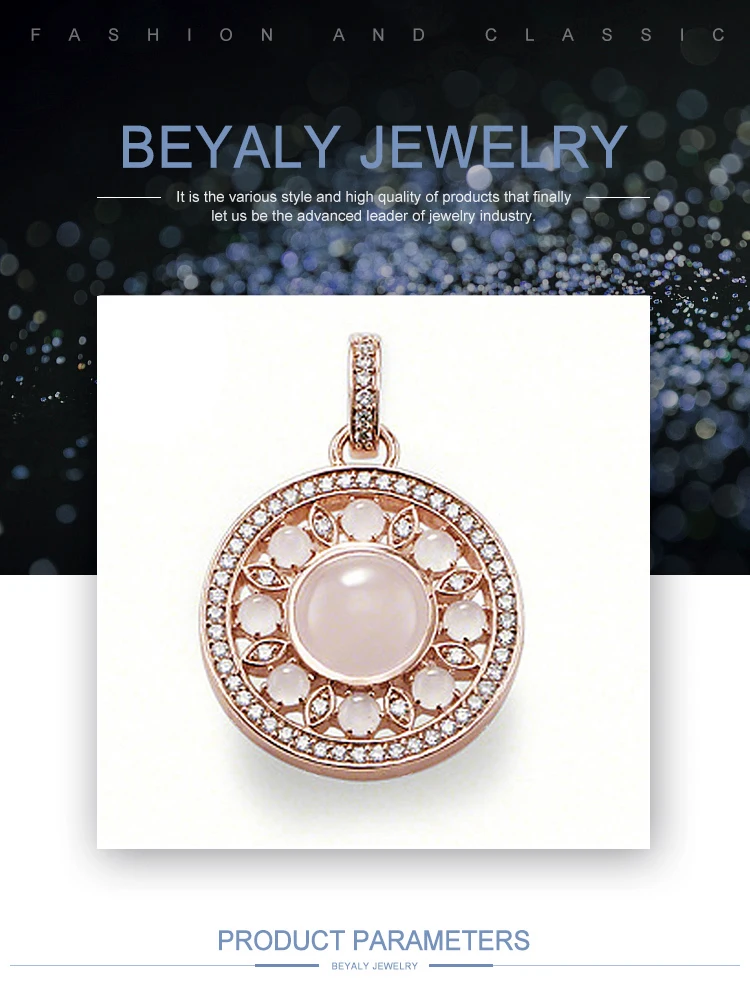 High end pink crystal latest 18k gold plated jewelry