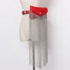 Women Waist Bag Metal Tassel Belt Bags Luxury Fanny Pack Design Brand Belt Chain Hip Hop Waist Pack Phone Shoulder Bag