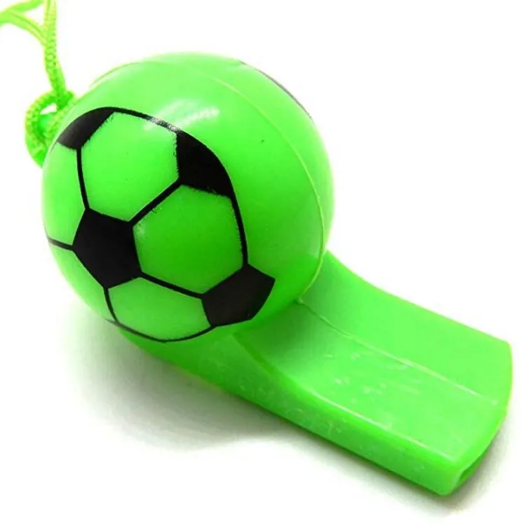 Cy231 New Toys Supplies Colorful Plastic Football Whistle Small