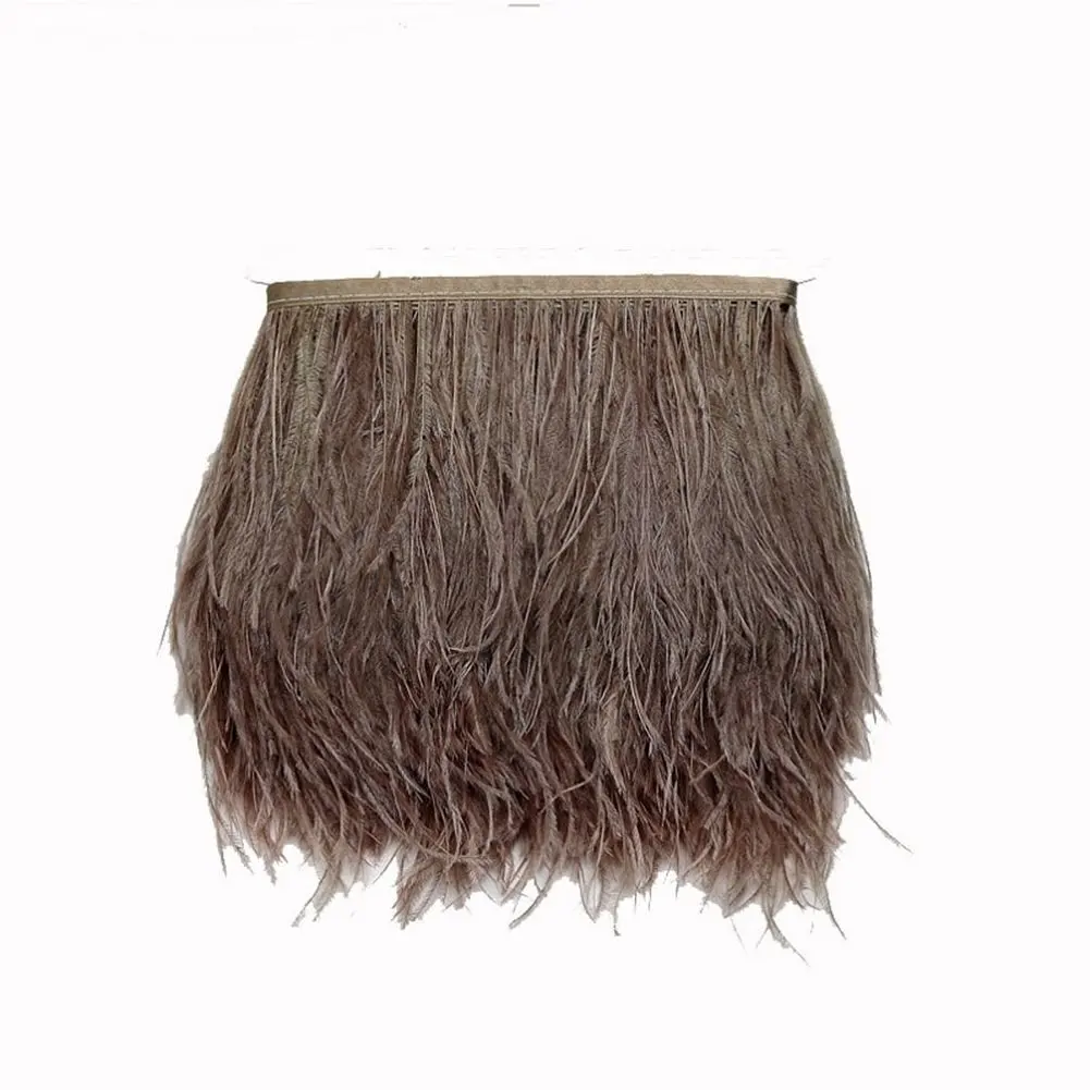 Orange MIPPER 2Yards 4 Ostrich Feathers Trims Fringe Plumes for Costumes Decoration DIY