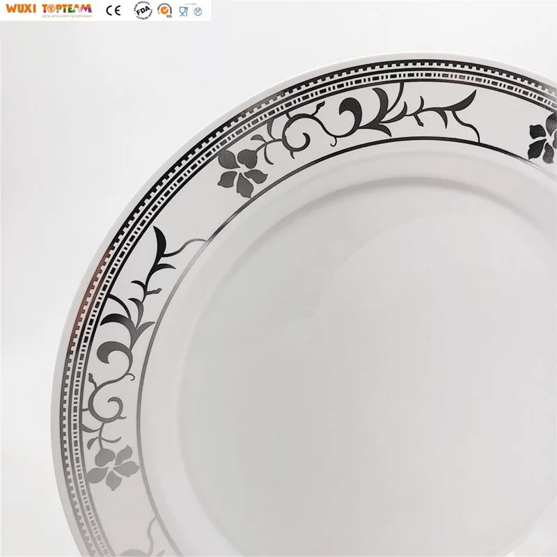 6" Clear Decorative Floral Plastic Disposable Plate Buy Plates With Flower Pattern,Plastic