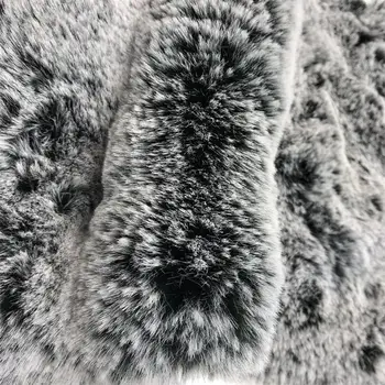 100 Polyester Black White Faux Rabbit Fur Fabric By The Yard Buy
