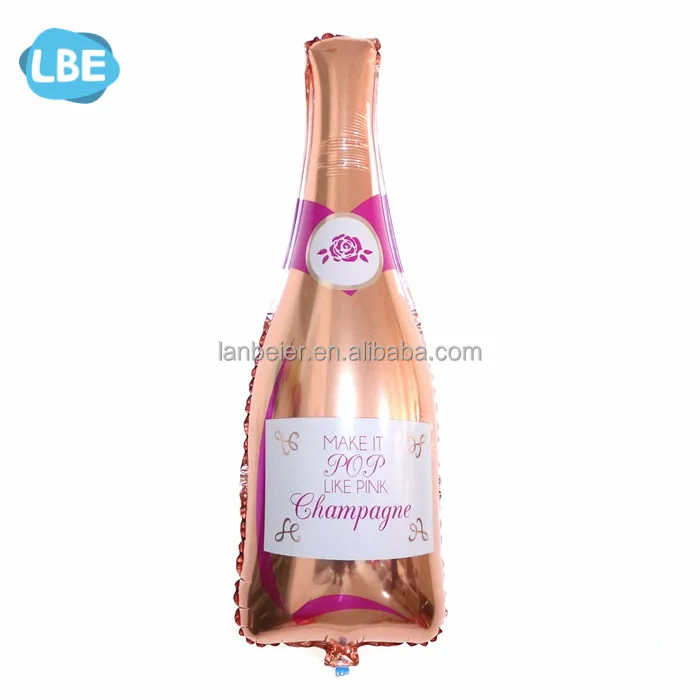Rose Gold Custom Champagne Bottle Foil Helium Balloon Rose Gold Custom Champagne Bottle Foil Helium Balloon Product On Alibaba
