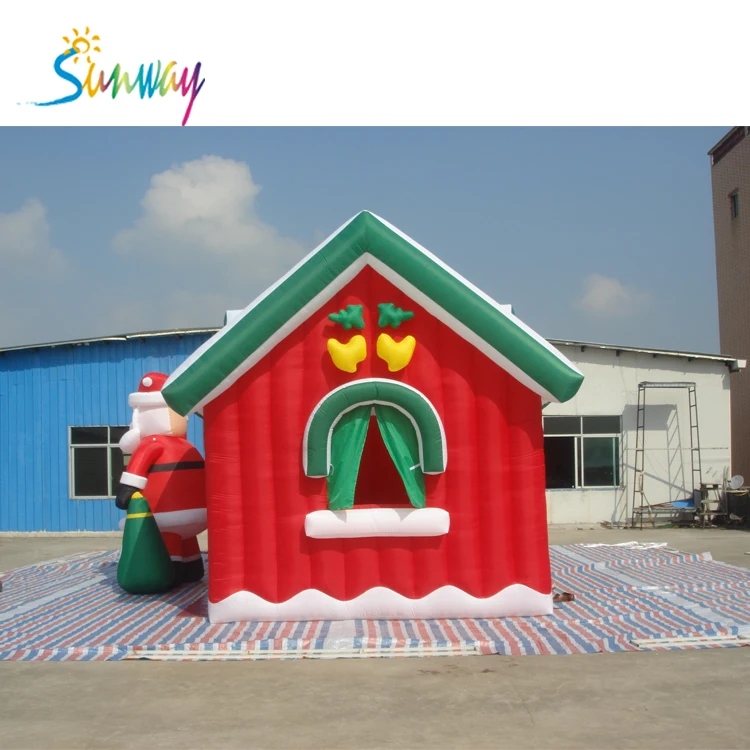 Giant Christmas Inflatable Santa House For Sale,Christmas Village ...