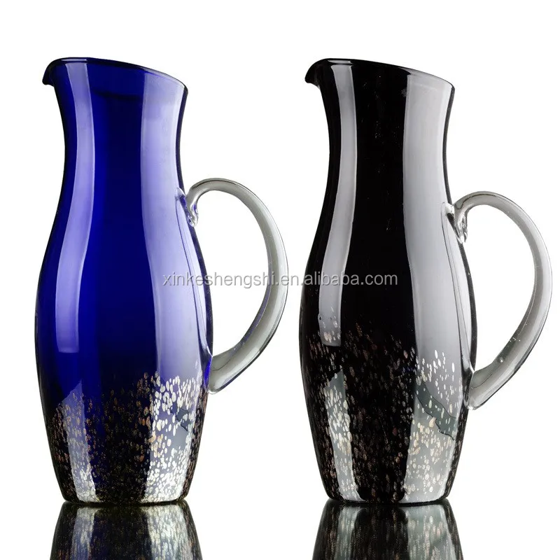 Unique Design Hand Blown Solid Colored Water Glass Beer Jug With Spout Buy Glass Beer Jug