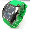 Wholesale Cheap Fashion Mens Lady Sports Watches Aviation style Turbo Dial Flash LED Watch Gift Car Meter watch