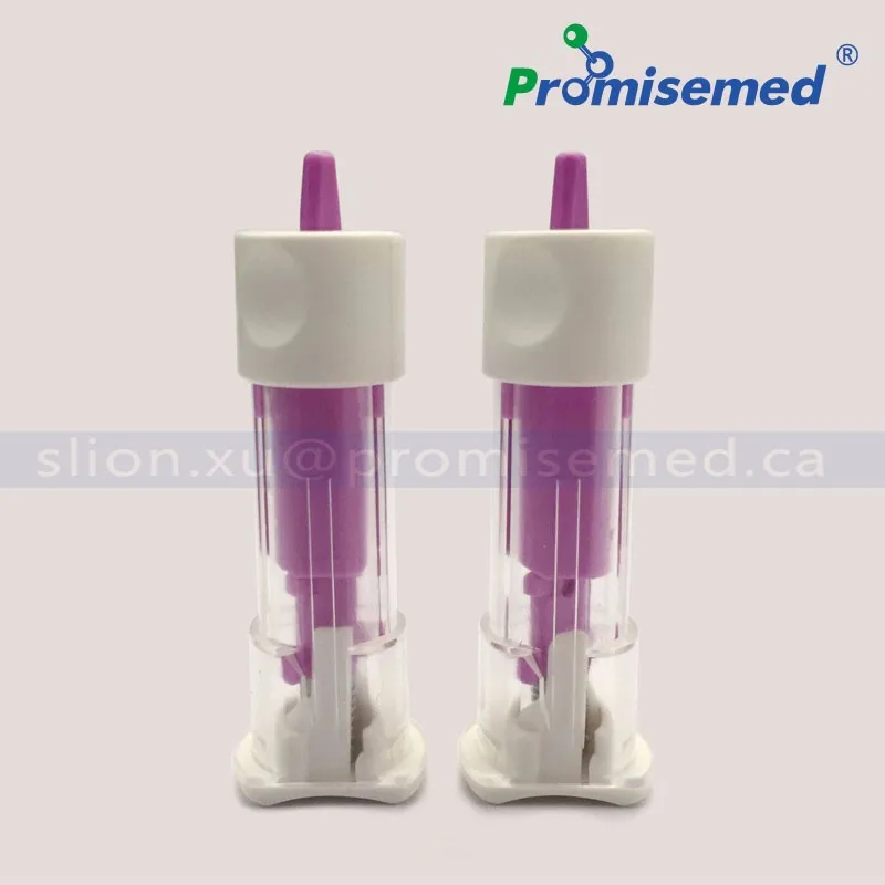 Pressure Activated Preloaded Safety Lancet Device For Hospital Blood