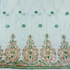 2017 New Arrival Indian Beautiful Green Sequin lace fabric for Saree border