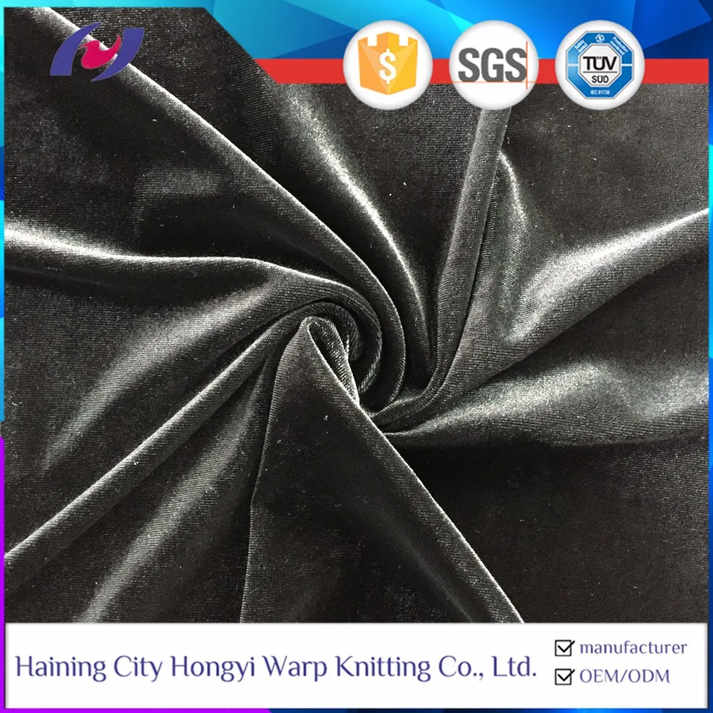 Low Price Per Meter Super Soft Stretch Printed Velvet Polyester Fabric