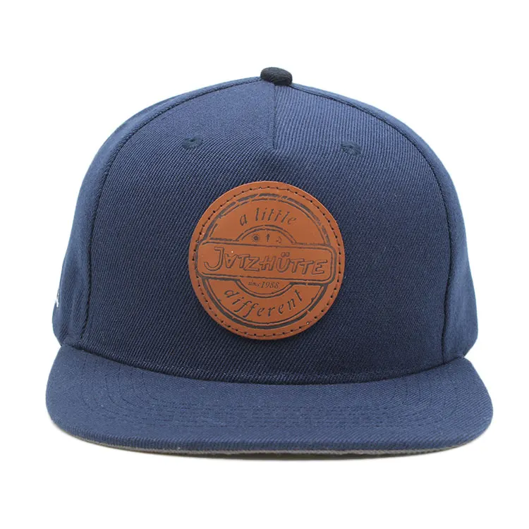 Custom 5 Panel Leather Patch Snapback Blank Strap Back Hats Buy
