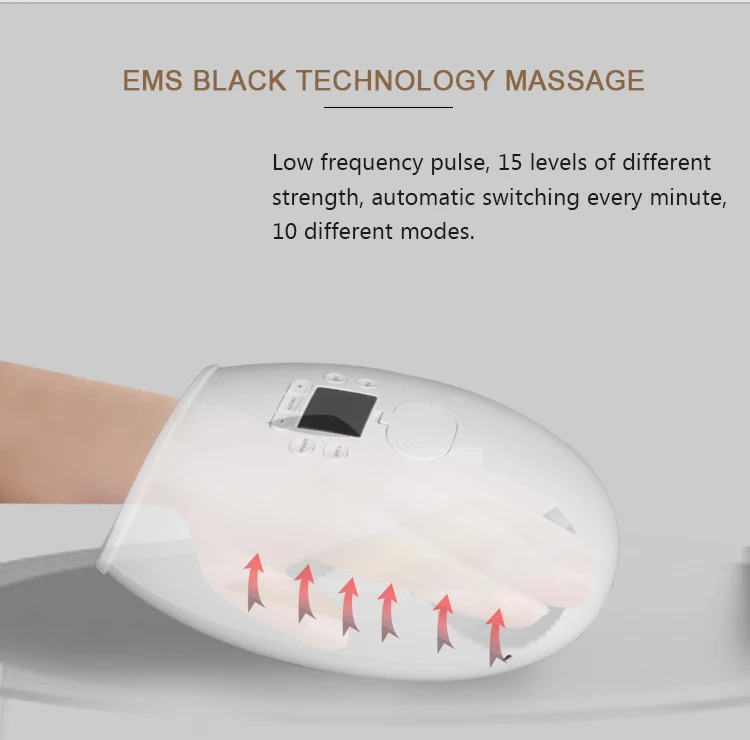 Portable far infrared ems pulse micro belt spray vibrating personal electric hand massager