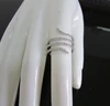 Factory Price 925 Sterling Silver micro pave cz thin fashion women ladies snake ring