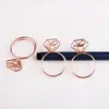 Rose Gold Ring Diamond Shape metal paper clip