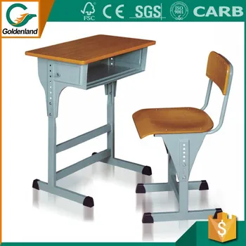 Cheap Adjustable School Desk With Attached Chair Desk And Chair