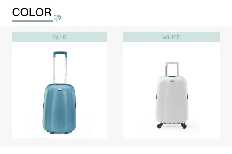 sky bag blue white trolley