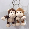 Wholesale cute soft plush toy animal shaped monkey keyring